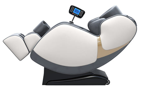 Beige leather massage chair pneumatic 3D cushions Bari Adriatica