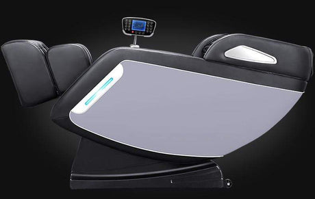 Beige leather massage chair pneumatic 3D cushions Bari Adriatica