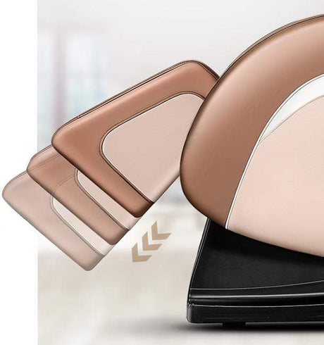 Beige leather massage chair pneumatic 3D cushions Bari Adriatica