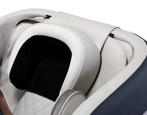 Beige leather massage chair pneumatic 3D cushions Bari Adriatica