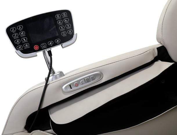 Beige leather massage chair pneumatic 3D cushions Bari Adriatica