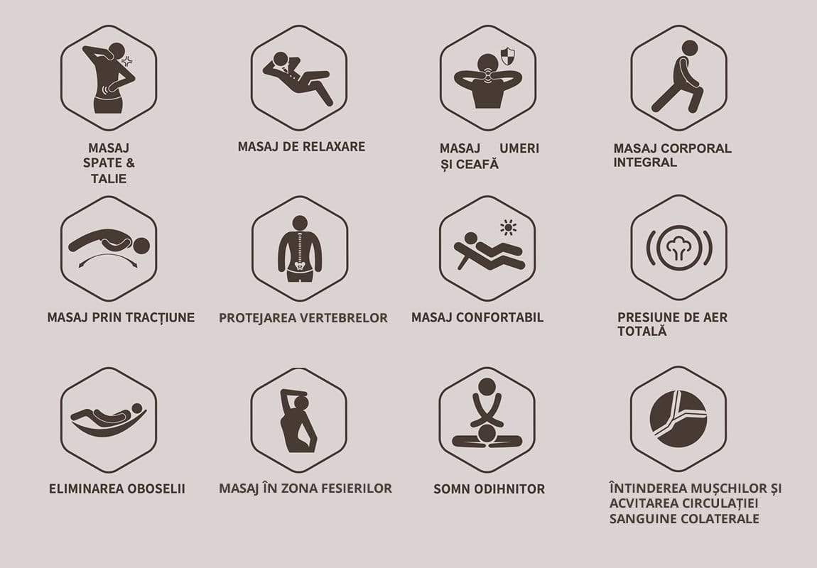 Beige leather massage chair smart voice conrtrol FocusII Relax