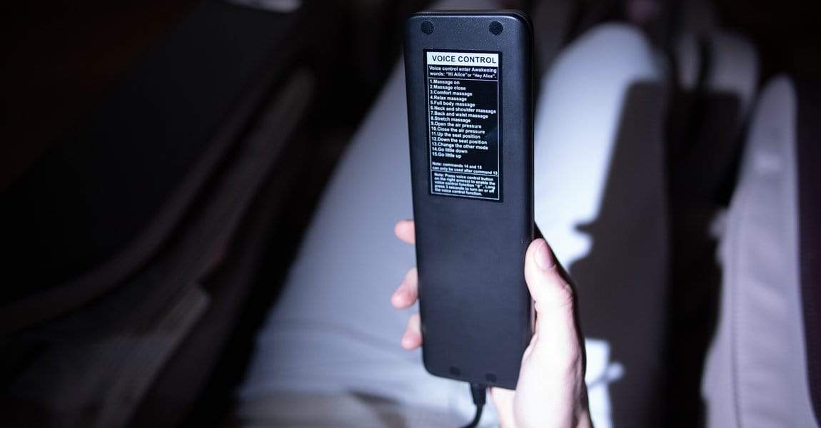 Beige leather massage chair smart voice conrtrol FocusII Relax