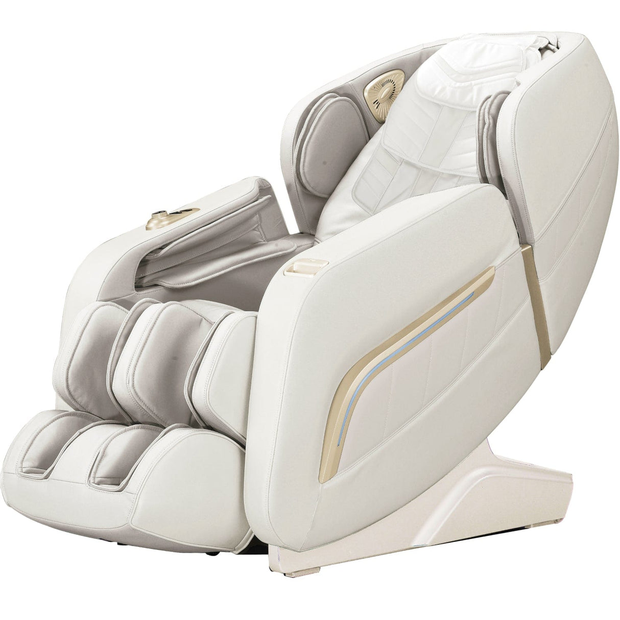 Beige leather massage chair smart voice conrtrol FocusII Relax