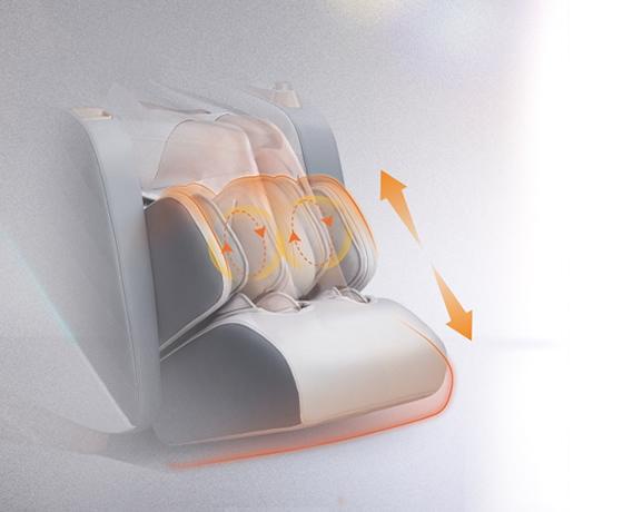 Blue leather massage chair voice command Marina Breeze