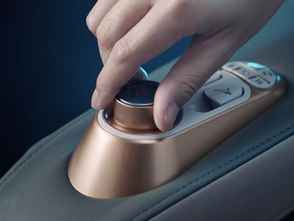 Blue leather massage chair voice command Marina Breeze