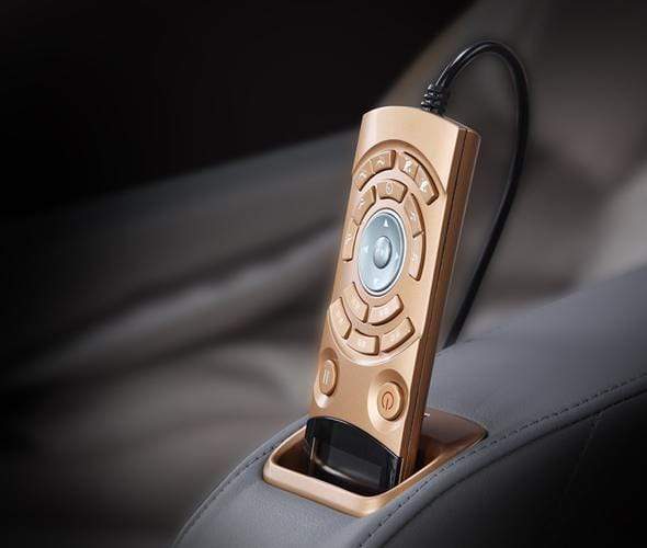 Blue leather massage chair voice command Marina Breeze