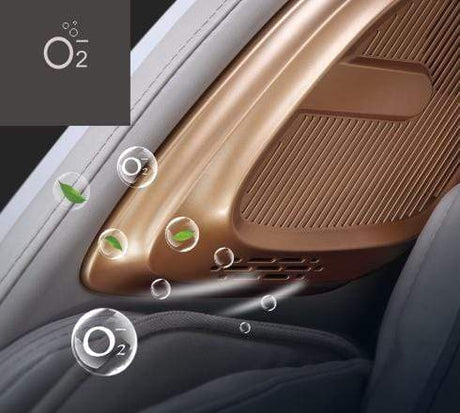 Blue leather massage chair voice command Marina Breeze