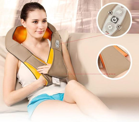 Centura masaj cervical cu incalzire portabila D181 Smile Plus