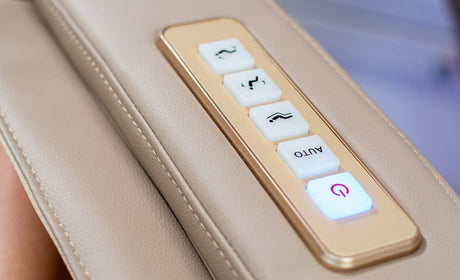 Fotoli masaj piele bej role talpi Nova II Sun