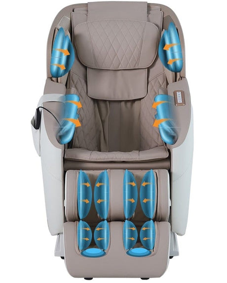 Fotoli masaj piele bej role talpi Nova II Sun