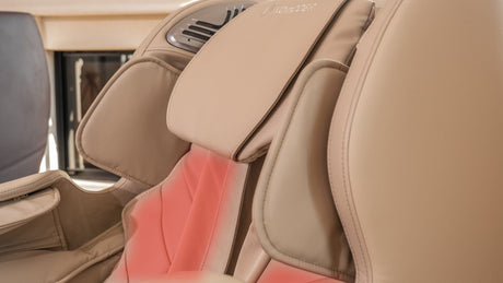 Fotoliu masaj piele bej zero gravity încălzire KM3703D Albert Beauty Spur
