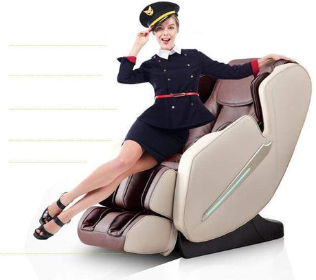 Fotoliu masaj piele bej zero gravity incalzire role ajustabile KM500L3D Focus Therapy