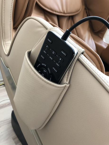 Fotoliu masaj piele bej zero gravity incalzire role ajustabile KM500L3D Focus Therapy