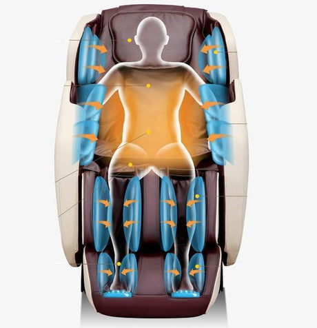 Fotoliu masaj piele bej zero gravity incalzire role ajustabile KM500L3D Focus Therapy