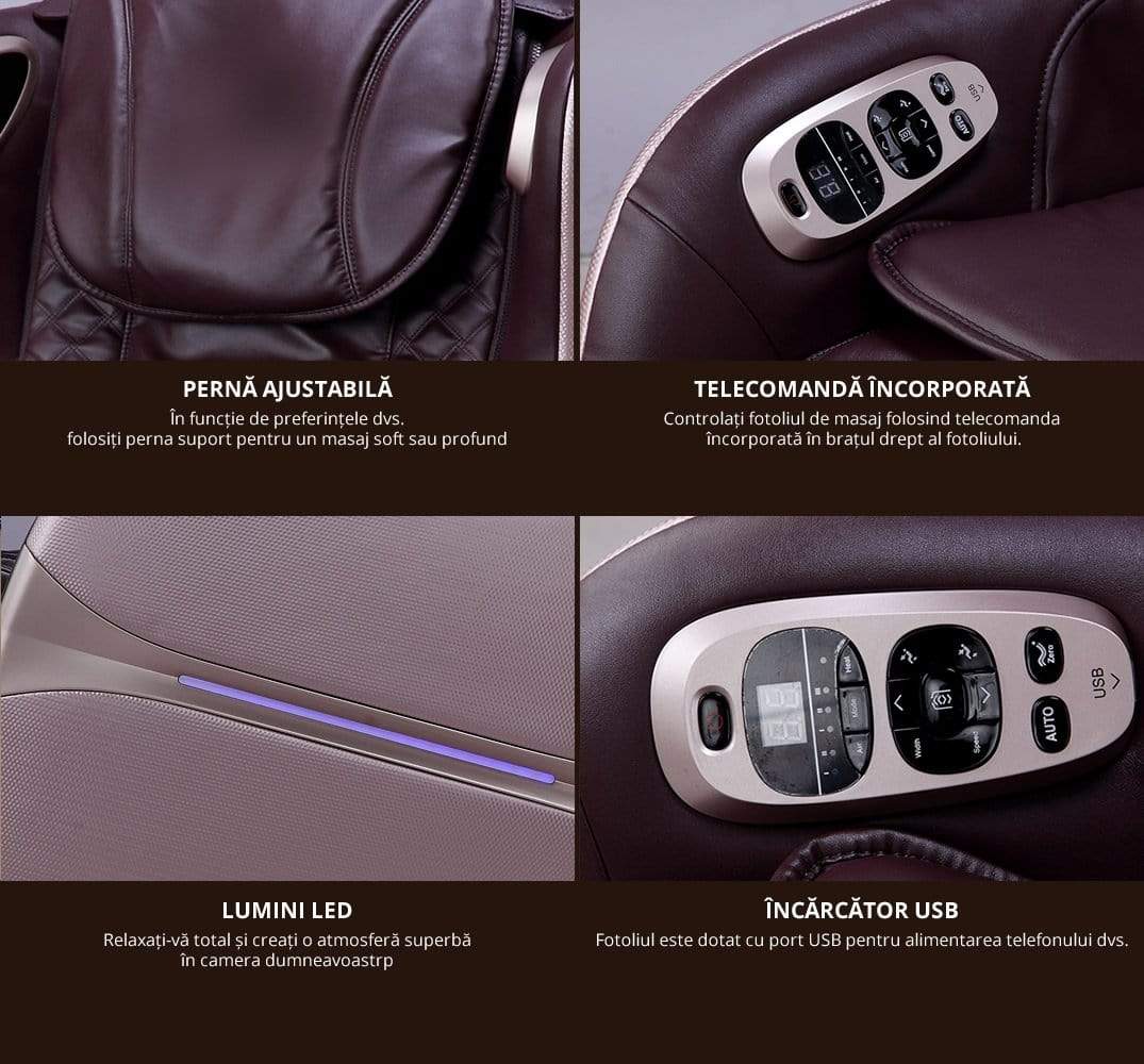 Fotoliu masaj piele maro incalzire zero gravity Joy