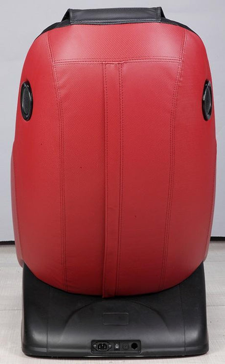 Fotoliu Masaj Piele Rosu Bluetooth Boxe Telecomanda Integrate Suport Smartphone Perne Aer Role 3D Sina SL 110 cm Komoder KM151