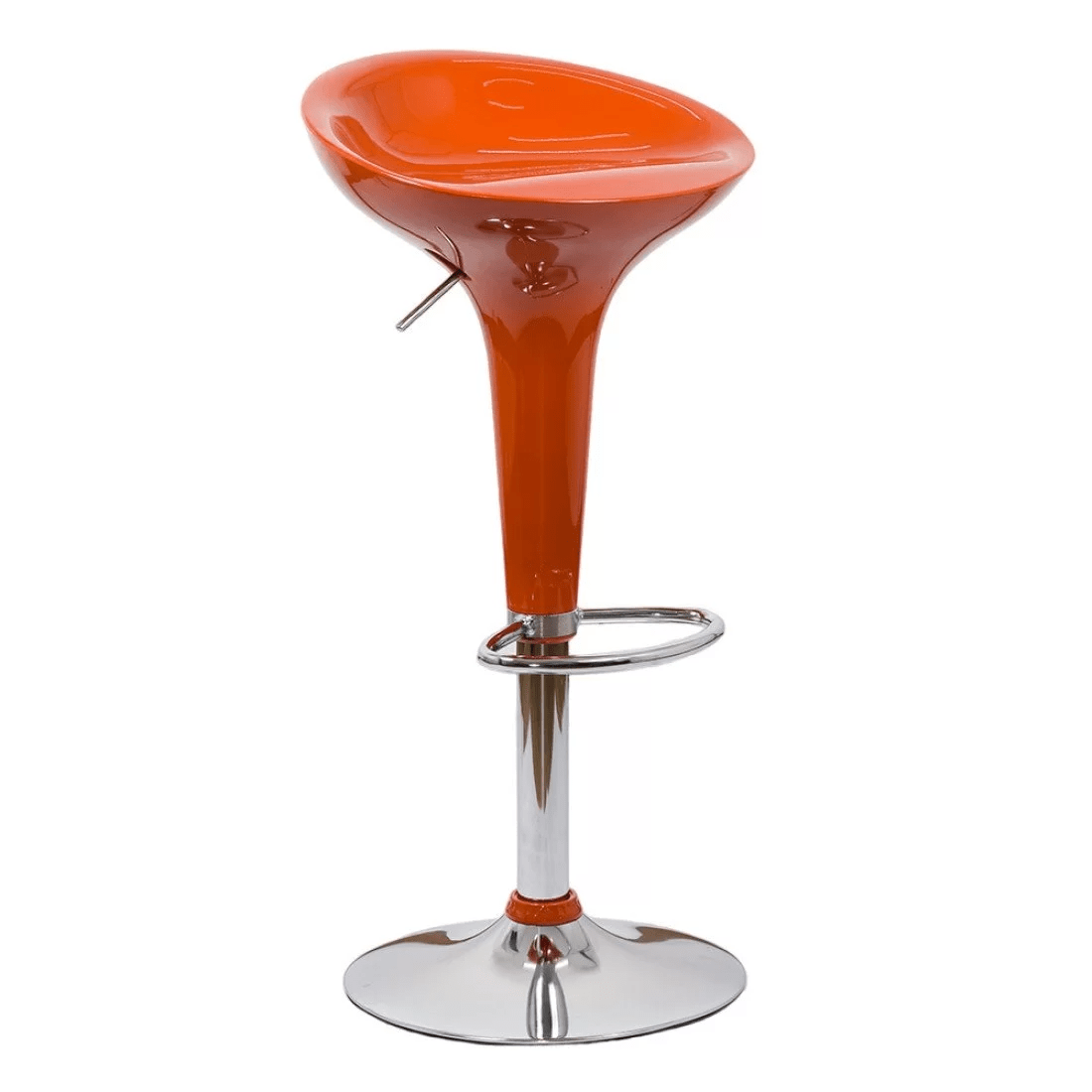Scaun bar abs picior cromat ajustabil baza rotunda ABS101 Sparkling Fun PORTOCALIU