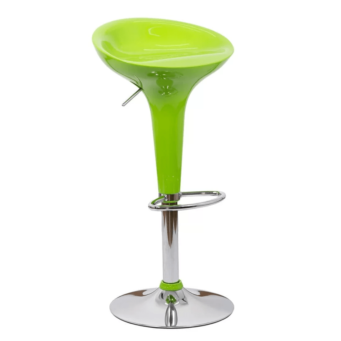 Scaun bar abs picior cromat ajustabil baza rotunda ABS101 Sparkling Fun VERDE DESCHIS