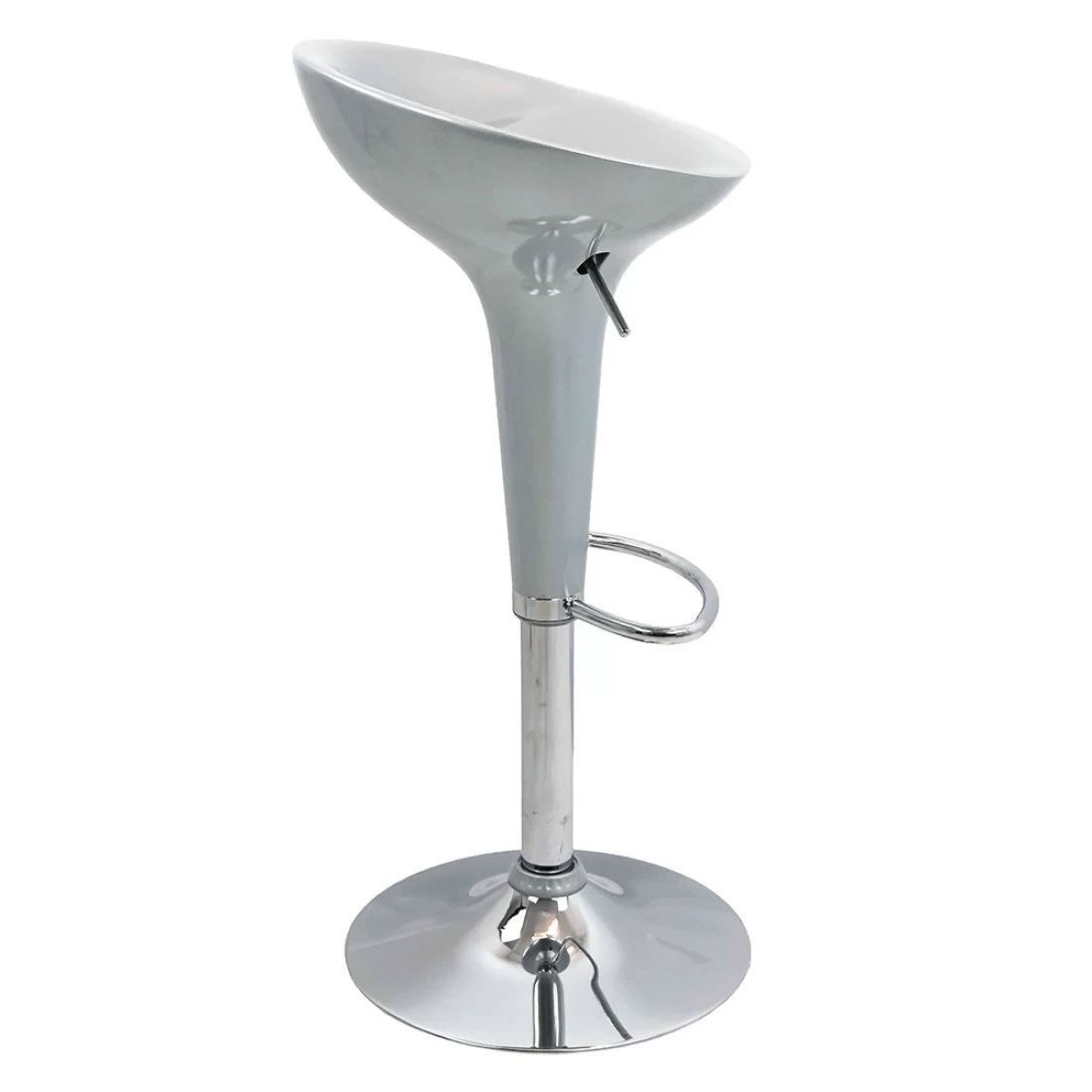 Scaun bar abs picior cromat ajustabil baza rotunda ABS101 Sparkling Fun GRI DESCHIS