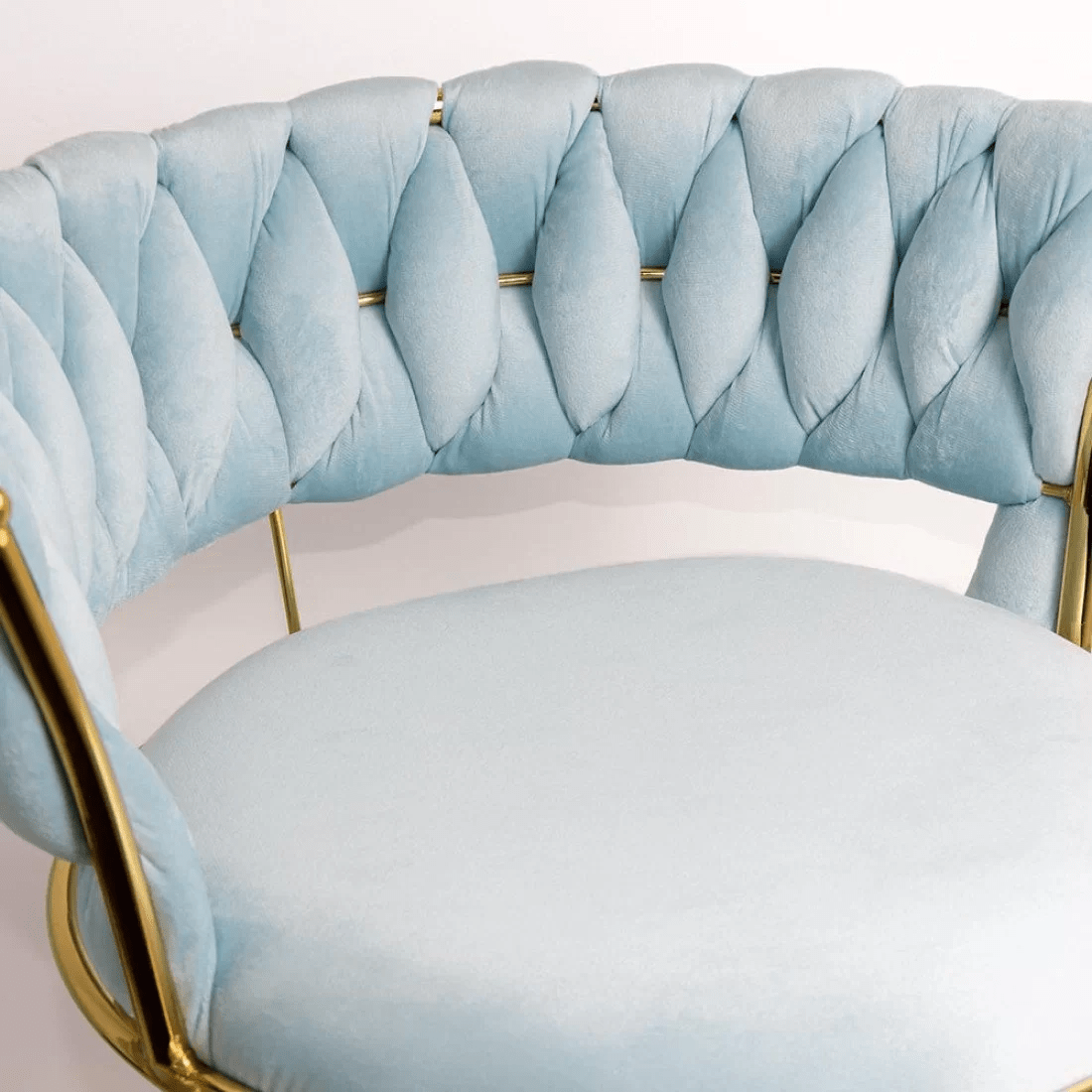 Scaun bar catifea cadru auriu ajustabil ABS118 Cloudberry