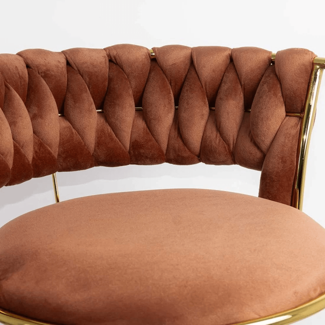 Scaun bar catifea cadru auriu ajustabil ABS118 Cloudberry