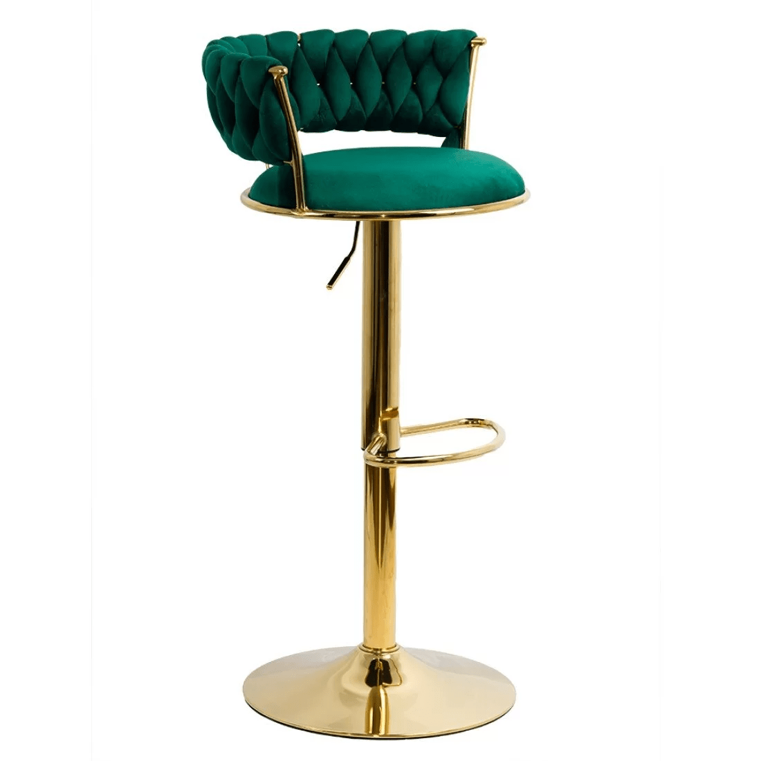 Scaun bar catifea cadru auriu ajustabil ABS118 Cloudberry