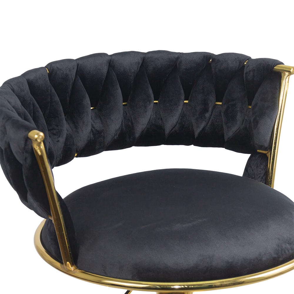 Scaun bar catifea cadru auriu ajustabil ABS118 Cloudberry