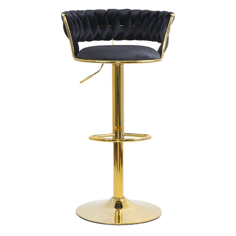 Scaun bar catifea cadru auriu ajustabil ABS118 Cloudberry