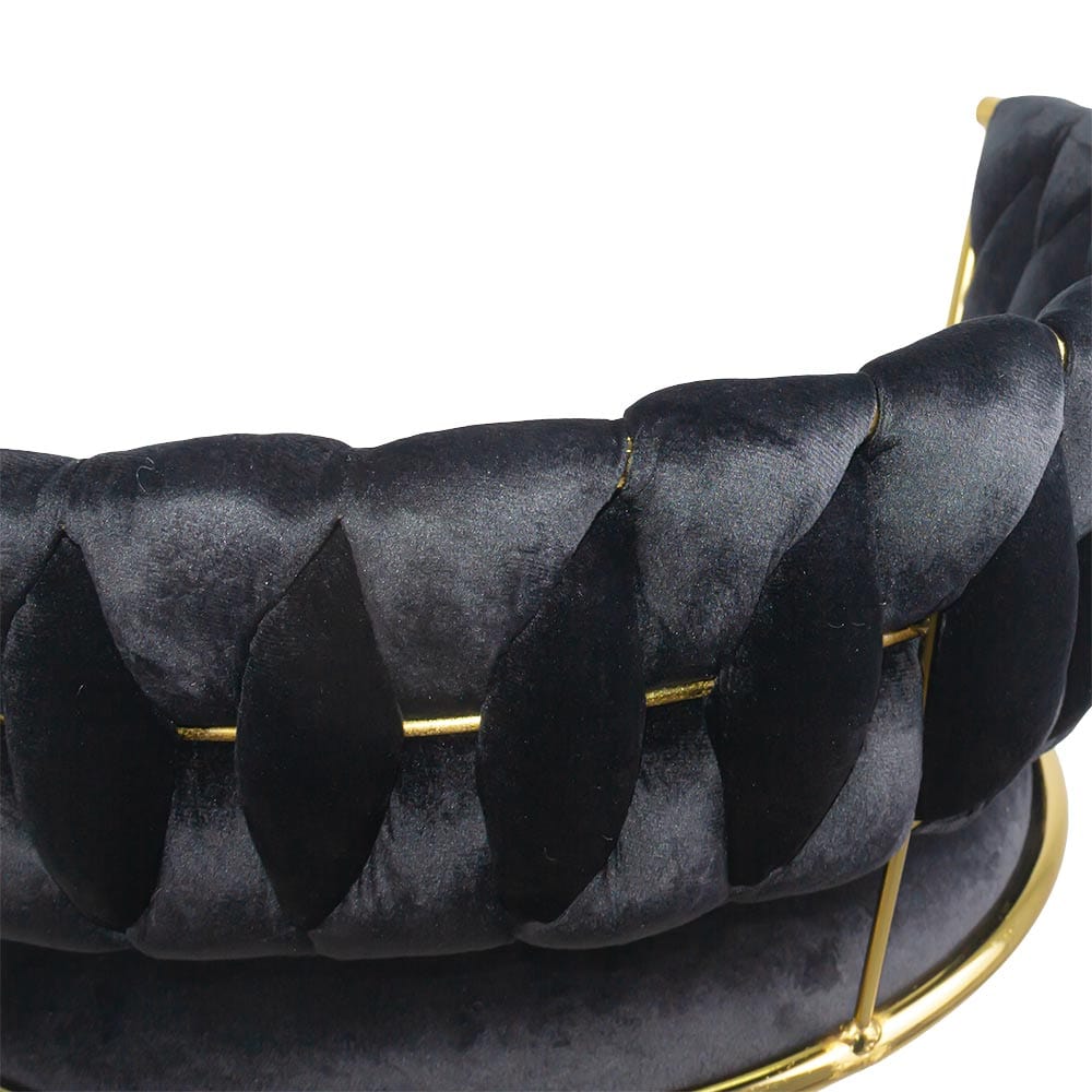 Scaun bar catifea cadru auriu ajustabil ABS118 Cloudberry