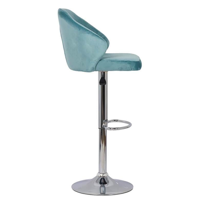 Scaun bar catifea cadru cromat ajustabil ABS129 Midnight Jazz