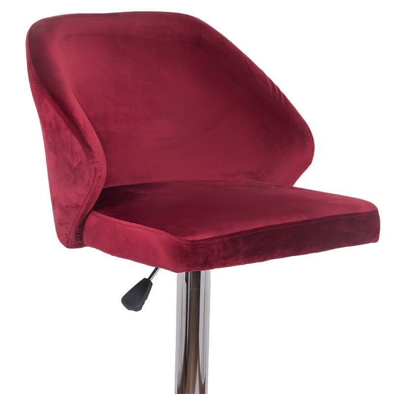 Scaun bar catifea cadru cromat ajustabil ABS129 Midnight Jazz