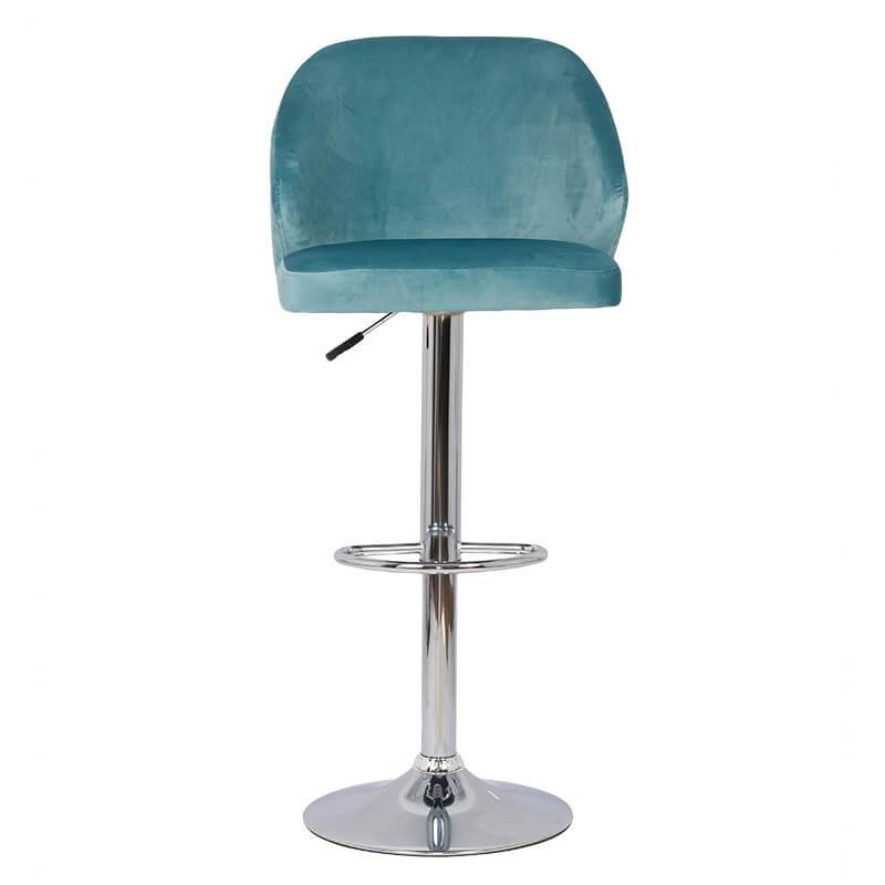 Scaun bar catifea cadru cromat ajustabil ABS129 Midnight Jazz