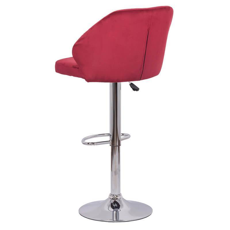 Scaun bar catifea cadru cromat ajustabil ABS129 Midnight Jazz