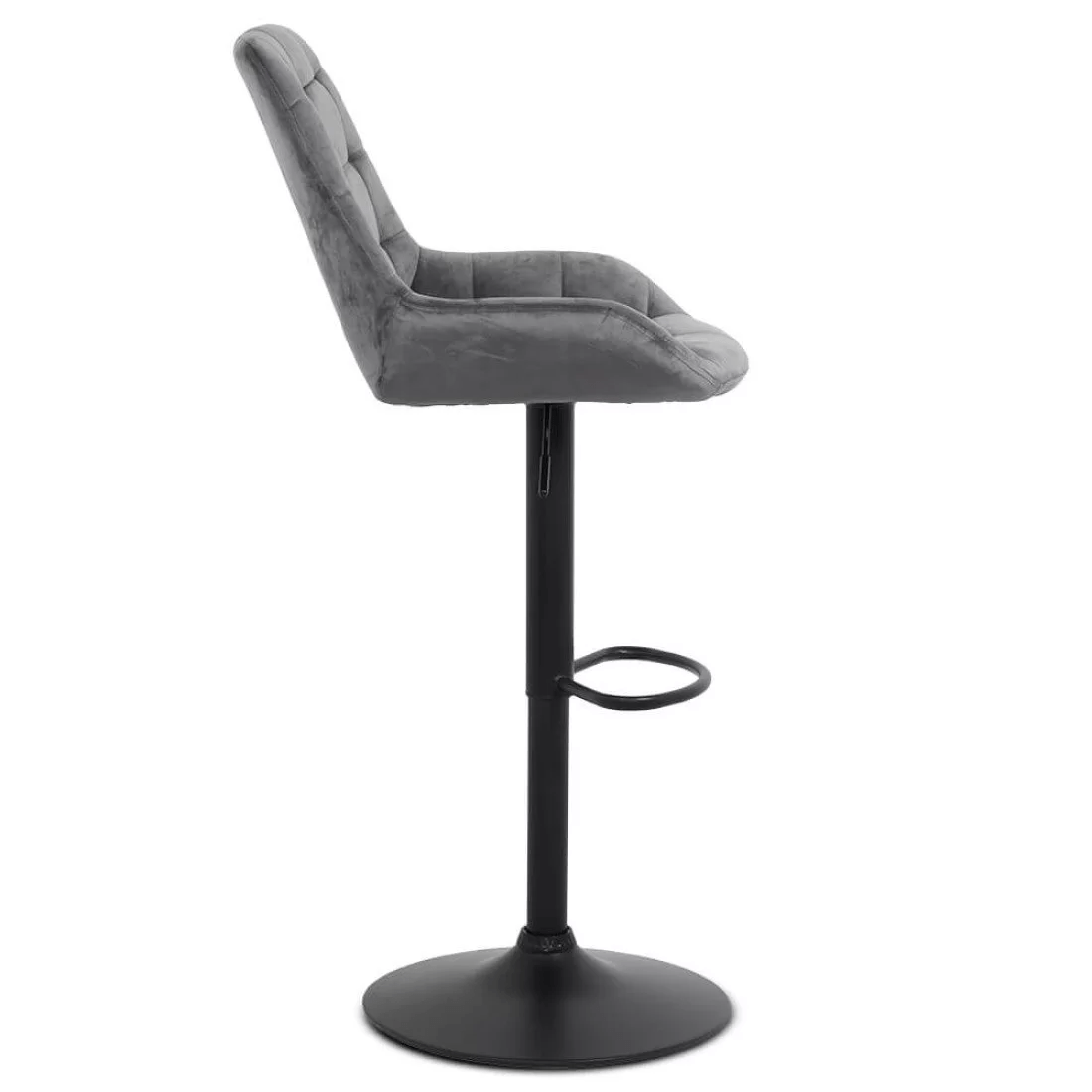 Scaun bar catifea cadru negru reglabil ABS145 Uptown