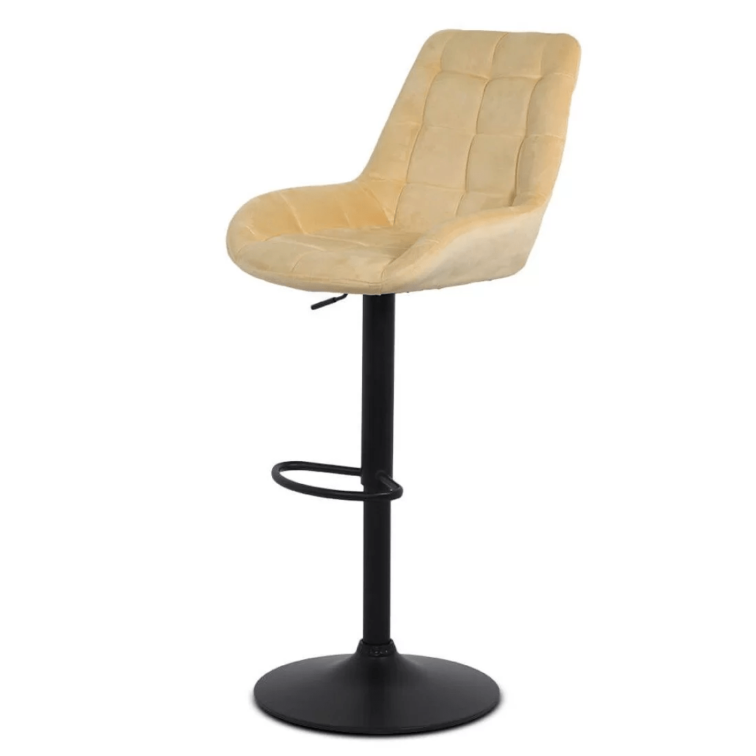 Scaun bar catifea cadru negru reglabil ABS145 Uptown