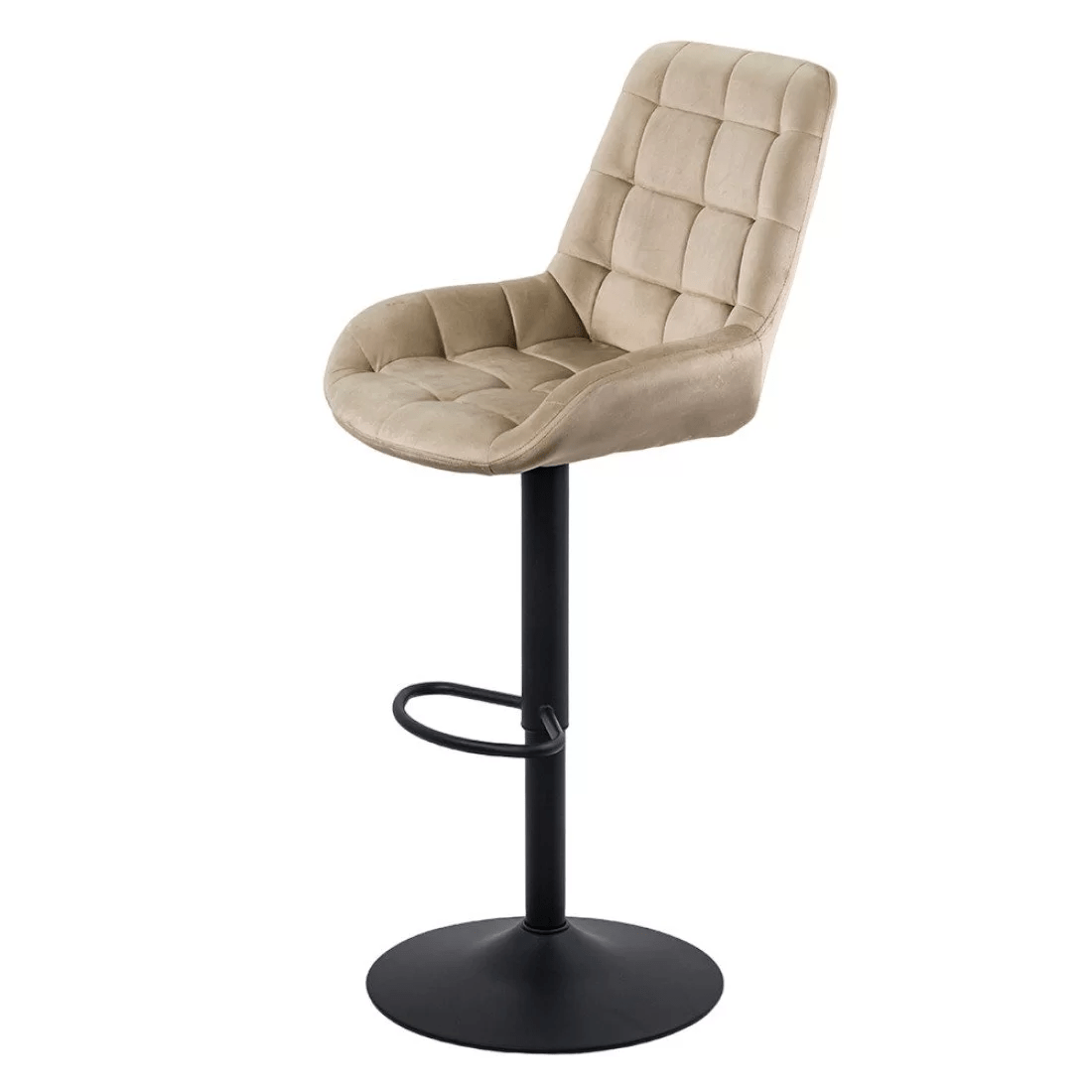 Scaun bar catifea cadru negru reglabil ABS145 Uptown