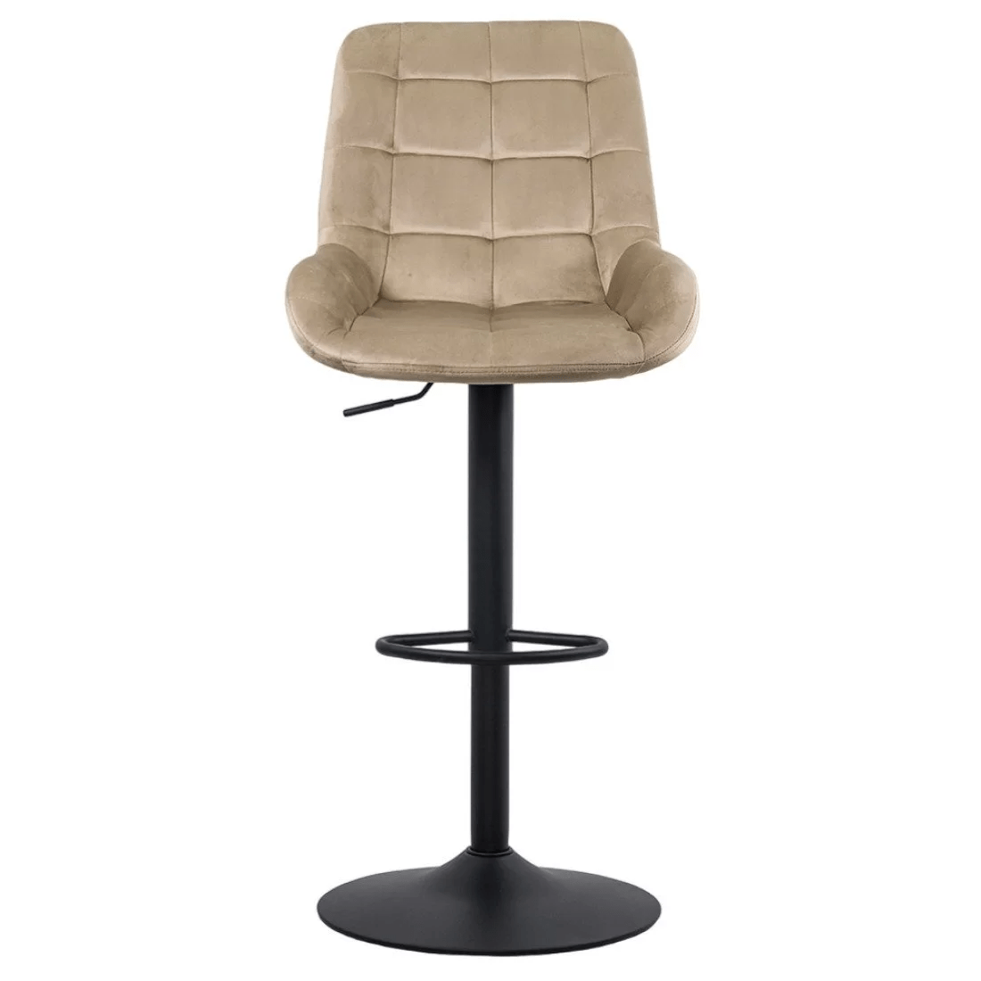 Scaun bar catifea cadru negru reglabil ABS145 Uptown