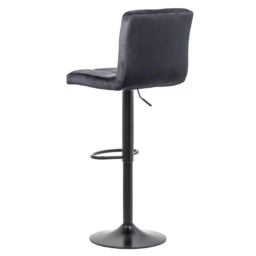 Scaun bar catifea cadru negru reglabil ABS191B London Bliss