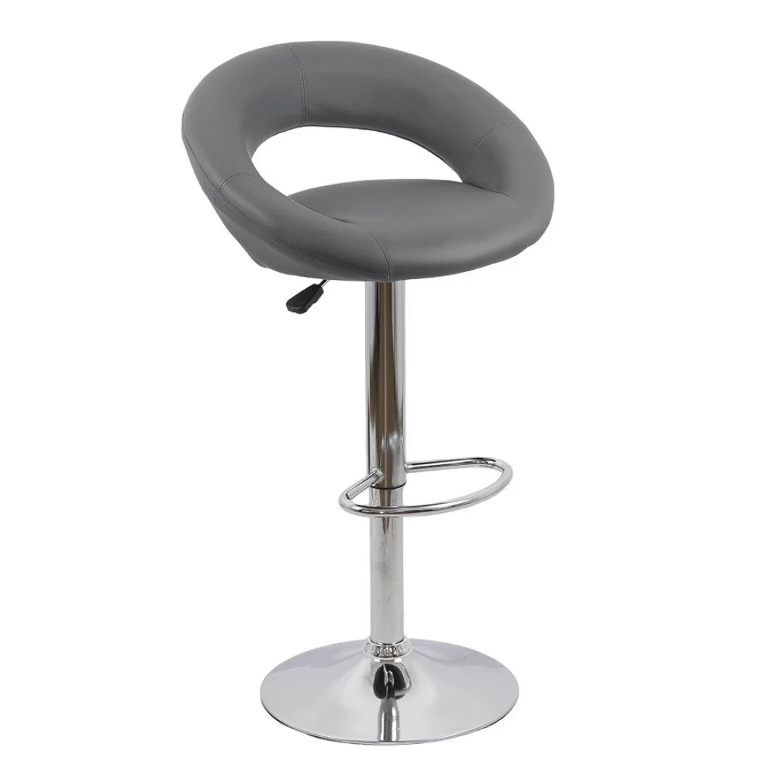 Scaun bar piele cadru cromat ajustabil ABS151 Chique GRI INCHIS