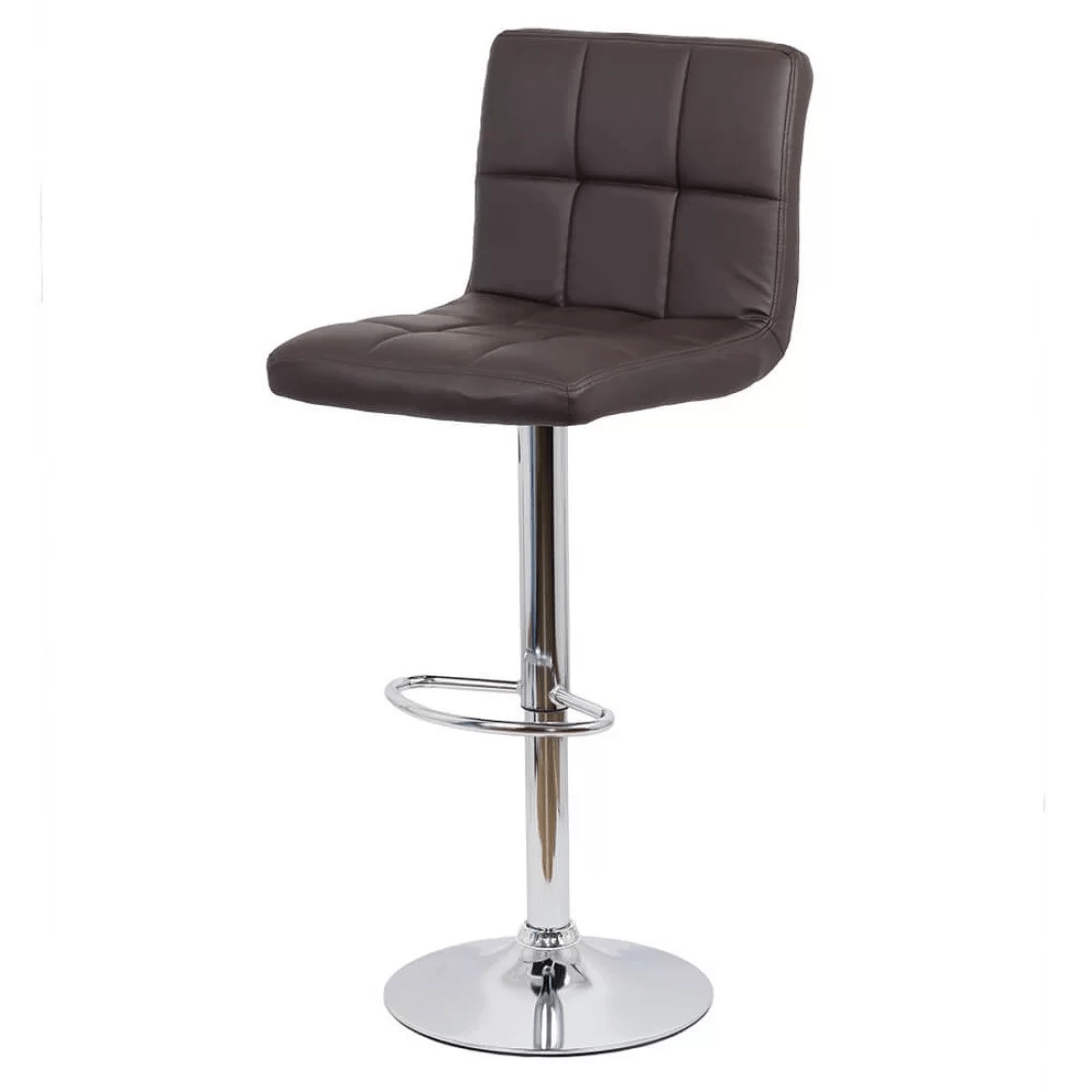 Scaun bar piele cadru cromat ajustabil ABS191 Square Shots