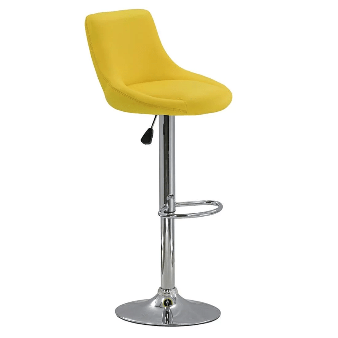 Scaun bar piele cadru cromat ajustabil ABS225 Frutty GALBEN