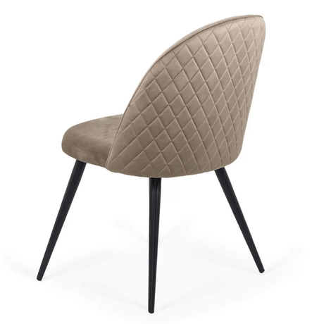 Scaun bej catifea cadru metalic negru BUC207 Retreat