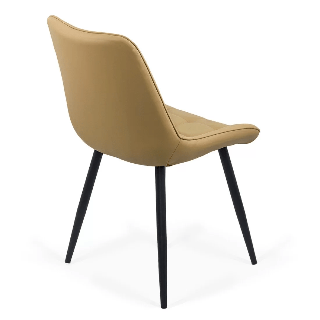 Scaun bej piele cadru metalic negru BUC206P Cote D'Ivoire