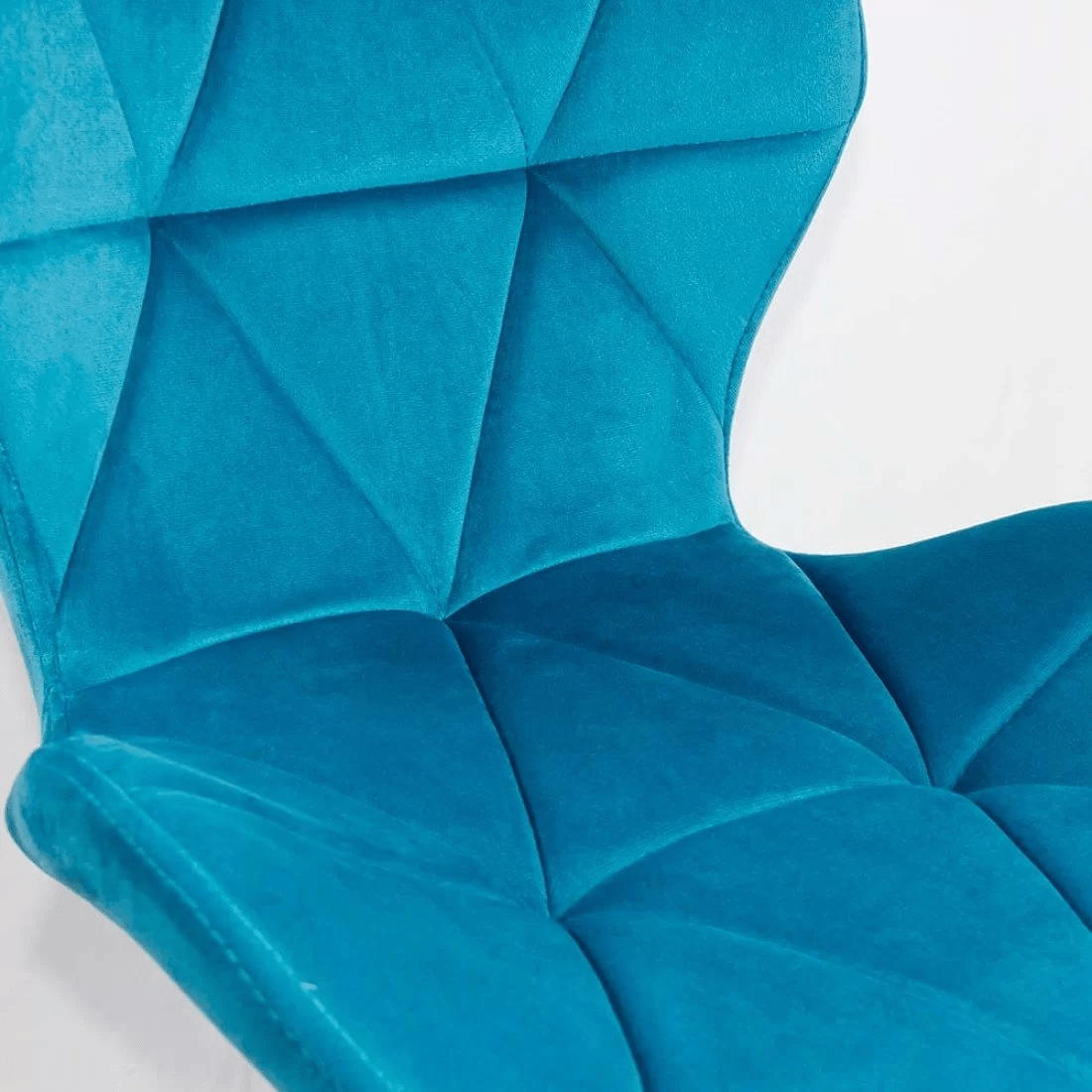 Scaun birou catifea cusaturi diamant cadru cromat OFF334 Classy