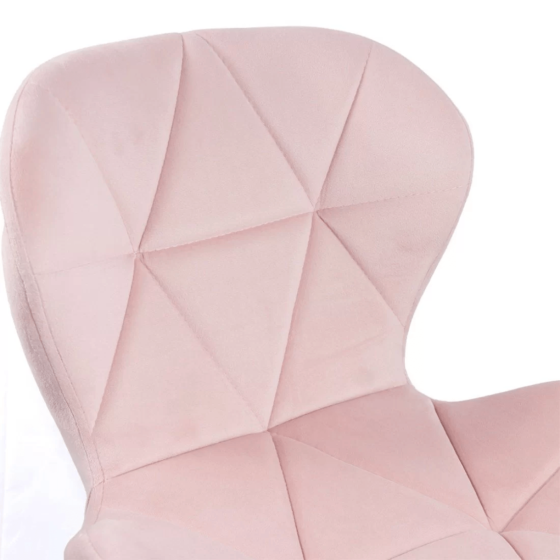 Scaun birou catifea cusaturi diamant cadru cromat OFF334 Classy