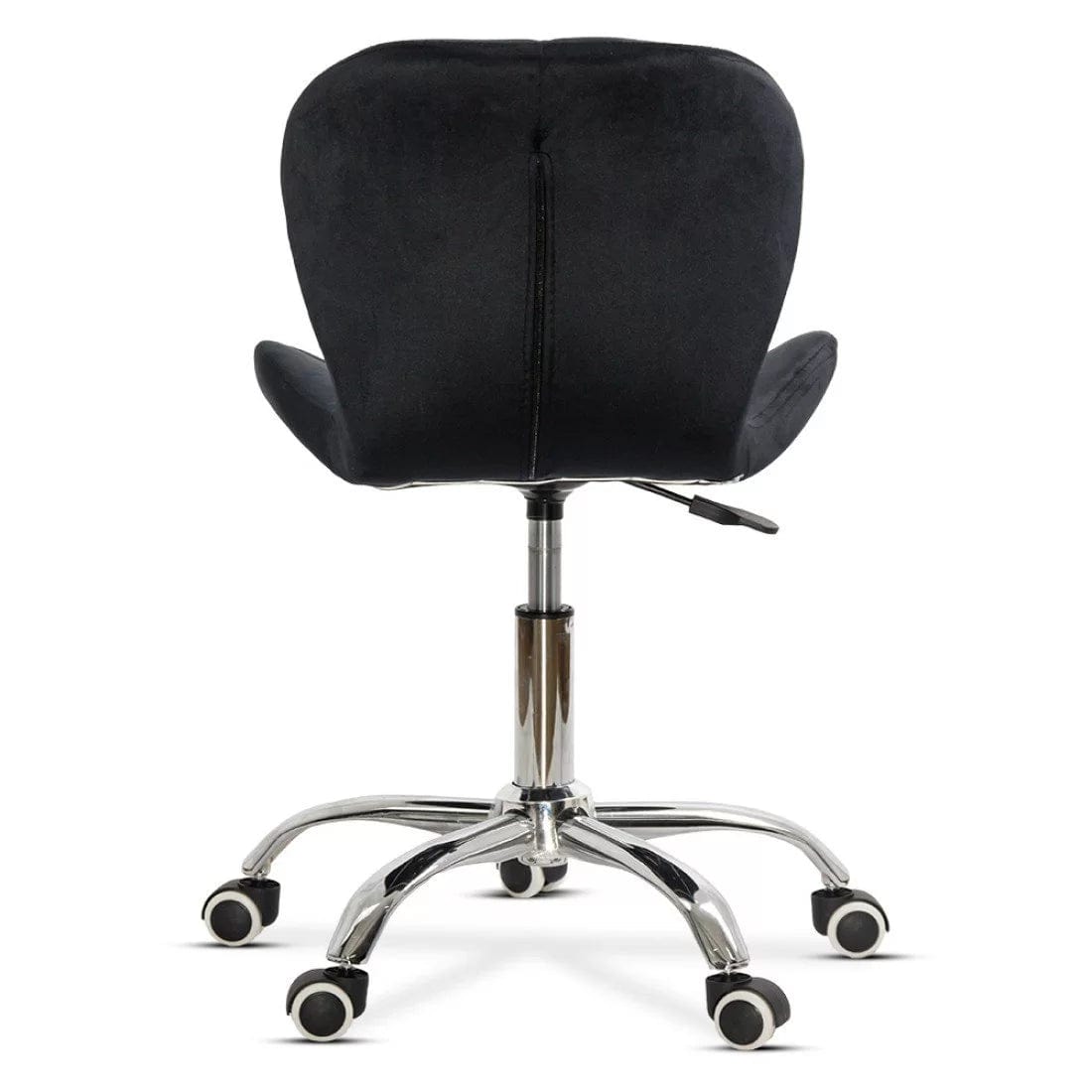 Scaun birou catifea cusaturi diamant cadru cromat OFF334 Classy