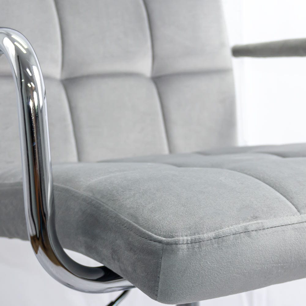 Scaun birou copii catifea cadru cromat OFF328 Cool Kids Academic