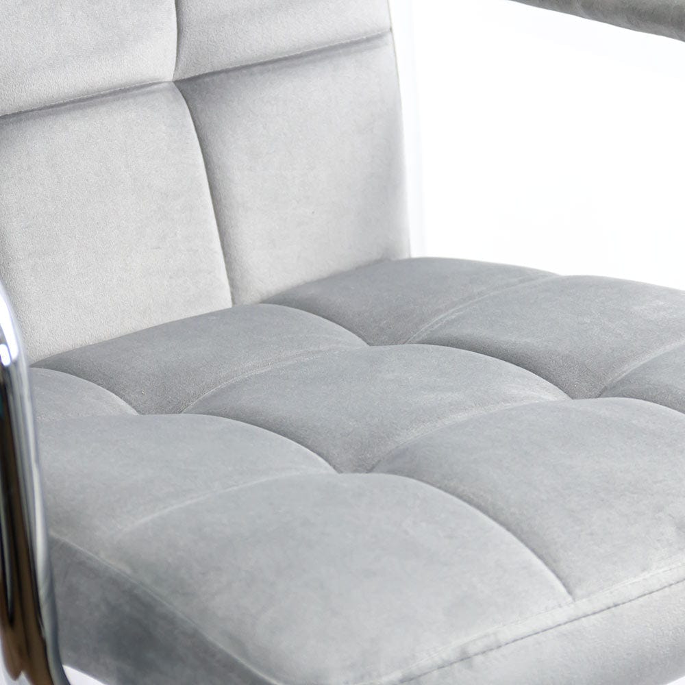 Scaun birou copii catifea cadru cromat OFF328 Cool Kids Academic