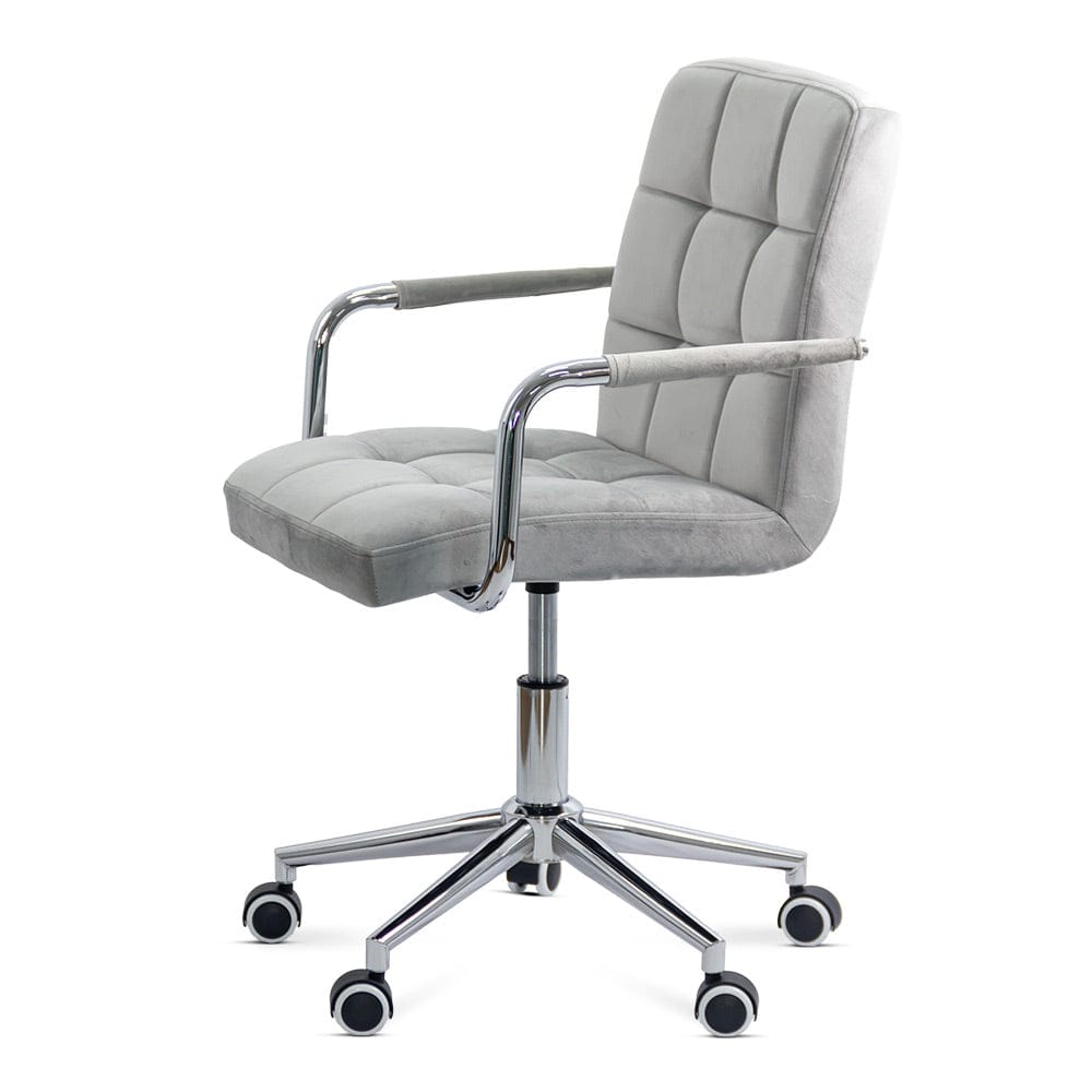 Scaun birou copii catifea cadru cromat OFF328 Cool Kids Academic